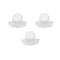 Tulipa Plástica Caracol para Lustre e Ventilador de Teto Universal - Kit com 3 Unidades