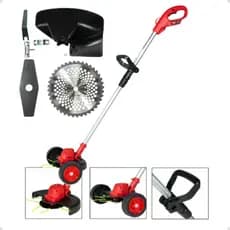 Mini Roçadeira Carrinho Toyama A Bateria Tbt18bc250s 18v - Motor Brushless, Corte 25cm, Tubo Telescópico, Compatível Mak