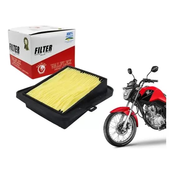 Filtro de Ar Honda Titan Fan Start 150 160 Cargo 125i 2014 a 2024 Modelo Original Valflex