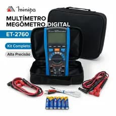 Multímetro Megômetro Digital Minipa ET-2760 True RMS NCV 1000V