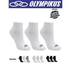 Meias Olympikus Cano Curto Kit 3 Pares Original Com Nota Fiscal