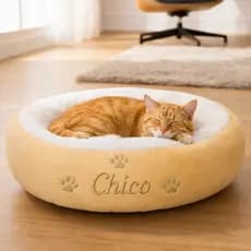 Cama Pet Personalizada Bordada – Cama para Cachorro e Gato