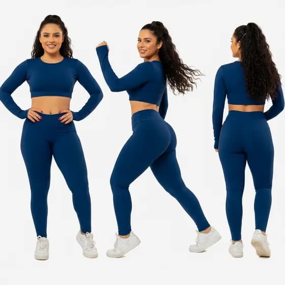 Calça Legging Fitness Feminina Empina Bumbum Modeladora Cintura Alta Poliamida - Timtim Fitness