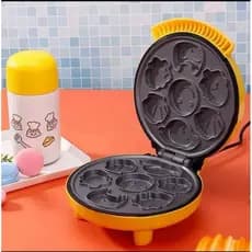 Maquina Mini Cake De Fazer Bolinhos Waffles Cozinha Colinaria Cor Amarelo 110V OU 220V