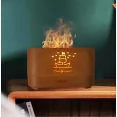 Mine Umidificador Aromatizador De Ar Luminária Flame Fogo Promoção + 1 aroma de Brinde