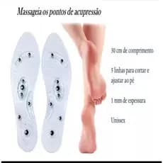 kit 2 pares de Palmilha Perder De Peso, In Magnetica Japonesa Transparente Tamanho Da Palmilha unico