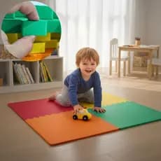 (UMA PLACA) Tapete EVA Tatame Infantil 50x50cm 20mm Área 0,25m² Emborrachado Grosso Várias Cores