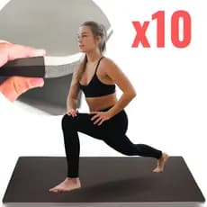 Kit 10 Colchonete Eva 100x50cm Grosso 20mm Yoga Exercício Funcional Cross Abdominal Academia Escola