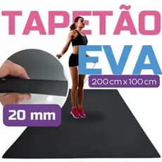 Colchonete EVA Grande 200x100cm 2x1m 20mm Lençol Borracha Exercício Yoga Pilates Protetor Chão Piso
