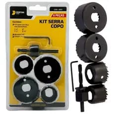 Kit Serra Copo 6pc Aço Para Madeira, Gesso, Plástico E Pvc