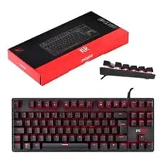 Teclado Gamer Mecanico Pcyes Outemu Blue Usb Klr Preto Led Vermelho