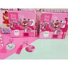 Agenda e bloco pontilhado Pantera cor de Rosa Especial Duplo