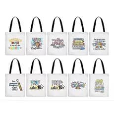 kit de Sacolas de tecido personalizadas para casamento, batizado e aniversário