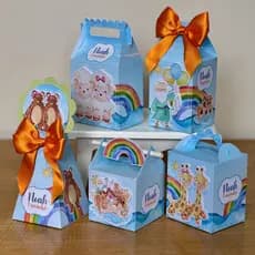 Kit festa personalizados arca de Noé (PEGUE E MONTE) caixinhas lembrancinhas aniversário