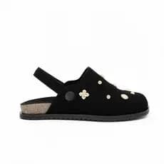 Sandália Mule Clogs Feminino Moleca Moda Confortável Casual Macio Leve Camurça Suede Nobuck