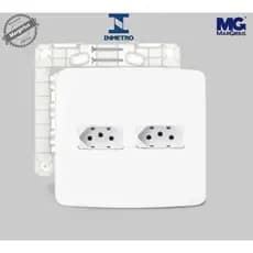 Conjunto 4x4 Tomada Dupla 10a Bivolt Margirius B3