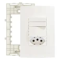 Interruptor 3 Teclas Simples e Tomada 10/20A 4x2 Sleek MG