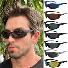 Le Lishe Óculos de Sol com proteção UV400 estilo casual esporte surf corrida pesca tático militar wrap