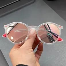 Óculos de Sol Redondo UV400 Unissex Leve Confortável Estilo Pace Alta Qualidade Casual Esporte Corrida Pesca