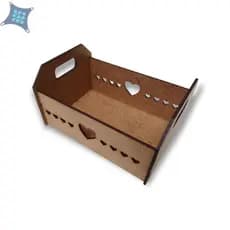 Kit 05 Caixinhas caixotes MDF decoração, lembrancinhas 15*10*06cm - Coração.