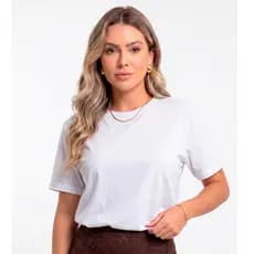 Camiseta Feminina Branca Lisa em Algodão Confortável para um Toque Exclusivo e Moderno
