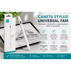 Caneta Stylus  FAM para Tablet e Ipad com Palm Reject – Compatível com iPad, Android e iOS