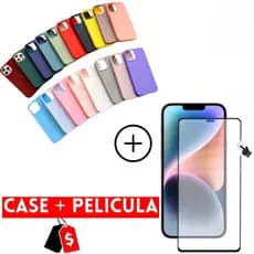 Kit 2 em 1 iPhone: Case Capinha + Película Protetora 3D Iphone Xr,11,12,13,14,15,16