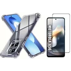 Capa Capinha e Película Vidro 3D OU Película Privacidade 3D OU Película Cerâmica 9D P/ Motorola G56