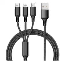 Cabo Usb C 3x2 Universal - USB/Tipo C + Micro Usb/Android/Ios - Sem impostos, já no Brasil!