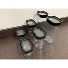 Kit Cozinha Com 6 peças Anti Impacto - Conjunto Potes Hermético Para Mantimentos e Temperos