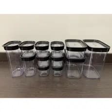 Kit Cozinha 12 Peças Anti Impacto de Potes Herméticos Conjuntos - 1 Kit Mantimentos, 1 Kit 6 de 150ml e 1 Kit PMG (Favor ler a descrição do conjunto)