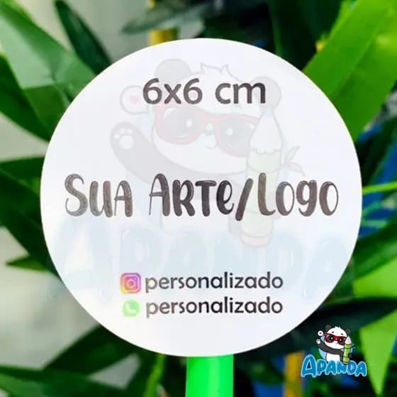 Adesivos Personalizados 6x6 cm - Com Sua Logo ou Arte