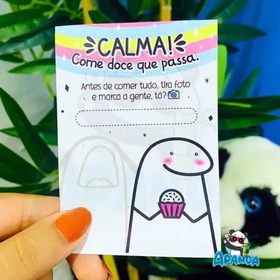 50 Panfletos de Agradecimento ao Cliente - Flork Confeitaria - 7x10 cm
