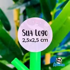 Adesivo Personalizado 2,5x2,5 cm - Com Sua Arte ou Logo