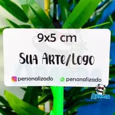 Adesivos Personalizados 9x5 cm Retangular - Com Sua Arte ou Logo