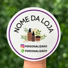 Adesivo para Revendedores Sem Logo Personalizado 4x4cm couchê | Apanda