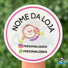 Adesivo para Bordado Sem Logo Personalizado 4x4cm couchê | Apanda