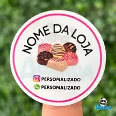 Adesivo Trufas para Confeiteiras Sem Logo Personalizado 4x4cm couchê | Apanda | Apanda