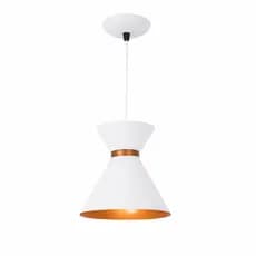 Pendente Luxo Kit1 Branco Cobre Moderno Luminária Decorativa Teto Casa Cozinha Sala Jantar Teto E27