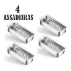 Kit 4 Formas Assadeira Pão Caseiro Gelo E Bolo Inglês N° 2