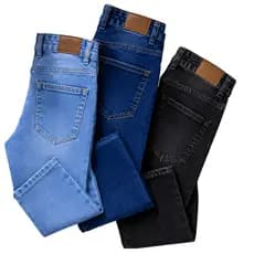 Kit 3 Calças Jeans Masculina Juvenil Adolescente Menino Regulador Escola Passeio Criança 10 - 16