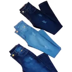 Combo com 3 calças jeans infantil  juvenil para menina