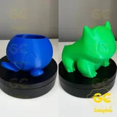 Vaso Decorativo de Mesa - Bulbasaur e Oddish