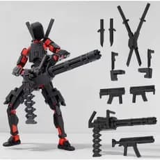 Boneco/Brinquedo Articulado Dummy T13 + Mega conjuntos de Armas Varias Cores Articulação de Borracha (não fica mole)