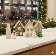 Enfeites decoração Vila Presépio Casa de Natal