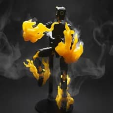 Boneco/Brinquedo Articulado Dummy Modelo Ace Punho de Fogo + Suporte (Articulação de Borracha)