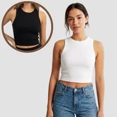 Blusa Regata Feminina Ribana Malha Canelada Básica Casual Elegante Modeladora