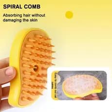 Escova Pet Tira Pelos A Vapor Massageadora Para Cães E Gatos Cor Verde