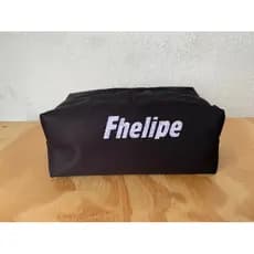 Estojo Escolar Preto Duplo Personalizado/  Estojo Escolar duplo preto
