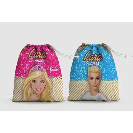 Sacolinha Supresa Para doces Personalizado Barbie/Lembrancinha aniversário Barbie